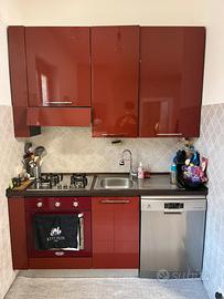 Cucina 180cm con cappa, forno e lavastoviglie