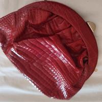 Pochette in vera pelle di coccodrillo 