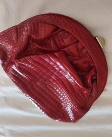 Pochette in vera pelle di coccodrillo 