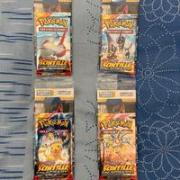 4 Bustine Pokémon Scintille Folgoranti Sigillate