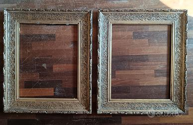 2 cornici antiche legno e oro