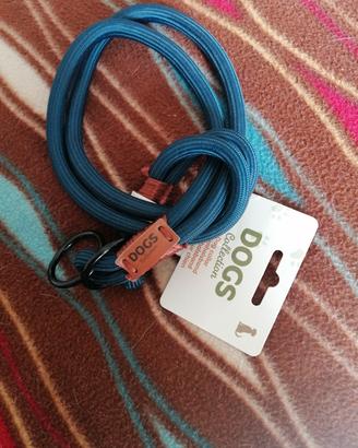 Collare blu nuovo per cane 