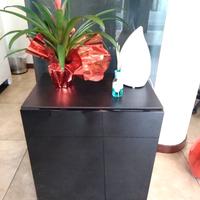 Mobiletto nero legno 3 ripiani (anche pensile)