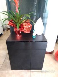 Mobiletto nero legno 3 ripiani (anche pensile)