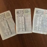 Vecchie schedine totocalcio 1948-1975