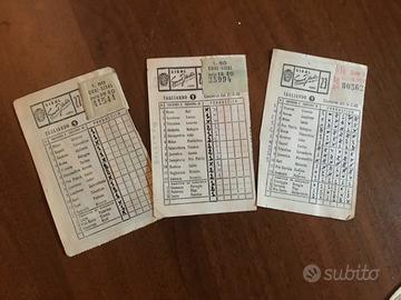 Vecchie schedine totocalcio 1948-1975