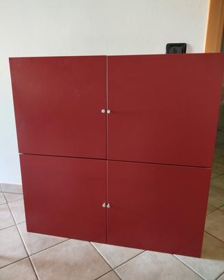 mobile da soggiorno rosso bordeaux 
