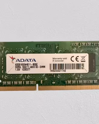 RAM ADATA 4GB DDR3L 1600MHz SO-DIMM