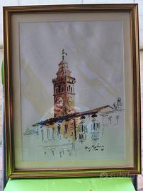 quadro della torre civica di Cuneo 