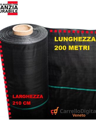 Telo per pacciamatura 210cm x 200m 100gr/mq