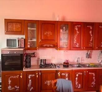 Cucina Completa in legno decorata a mano