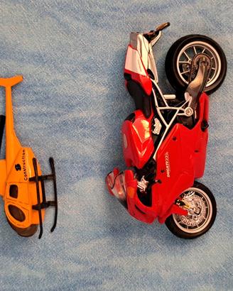 Lotto Modellino Moto Ducati 999 S ed elicottero
