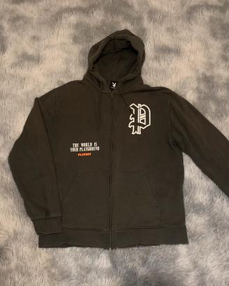 Felpa Playboy con zip – Taglia XL – Verde – Usata