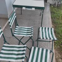 TAVOLINO DA PIC- NIC A VALIGETTA CON 4 SEDIE