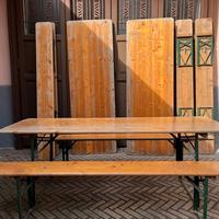 Tavoli Birreria con Panche in legno massiccio.