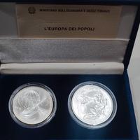 5 e 10 euro in argento Europa dei Popoli 