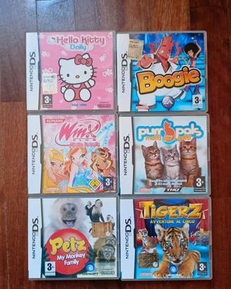 Lotto 6 giochi Nintendo DS completi