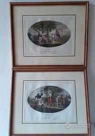 Coppia di incisioni Amadeo Gabrielli