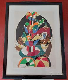 serigrafia originale Ugo Nespolo 