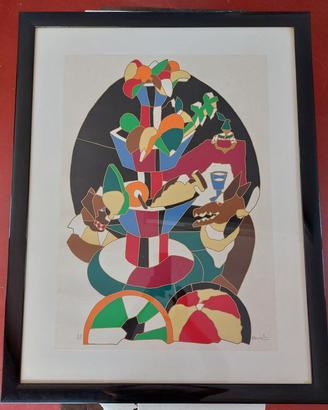 serigrafia originale Ugo Nespolo 