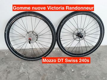 2 RUOTE BICI DA  CORSA, DT SWISS 240S - SHIMANO XT