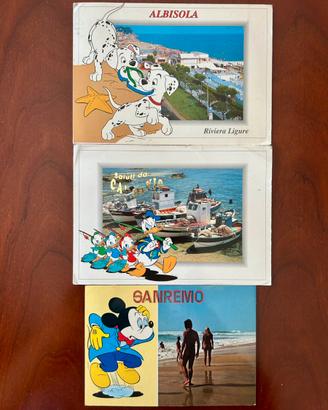 Cartoline località balneari personaggi Walt Disney