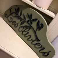 Insegna in legno massello