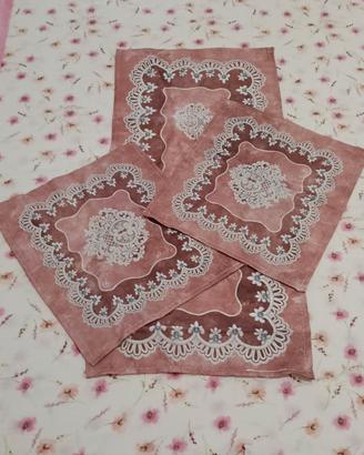 Delizioso Tris di Centrini Shabby Chic Nuovi