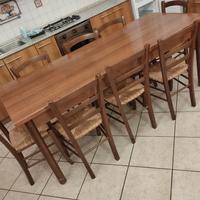 n. 8 sedie legno paesane paglia rustiche