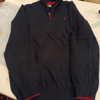 Pullover/polo misto lana, blu, Tg.L - SLAM