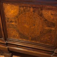 Splendida Cassapanca Antica in noce Intarsiata