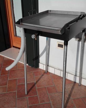 Barbecue piastra a gas 42x46 in ferro (nuovo)