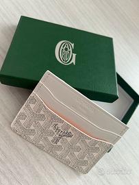 portacarte Goyard bianco nuovo 