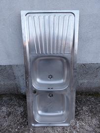 lavello inox a due pozzetti