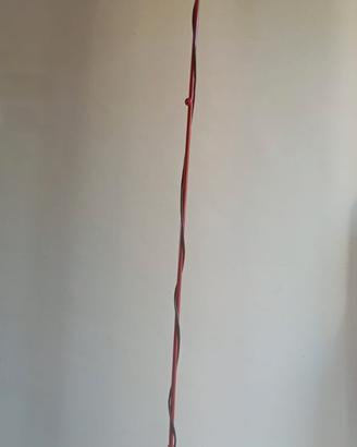 Lampada da terra vintage rossa