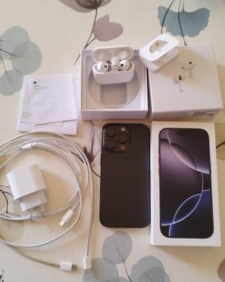 Iphone 16pro + auricolari apple