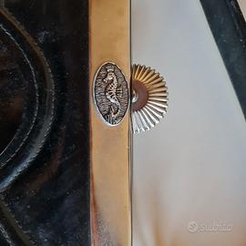 borsa in pelle e vernice vintage