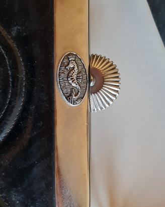 borsa in pelle e vernice vintage