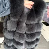 Gilet in vera pelliccia di volpe taglia S