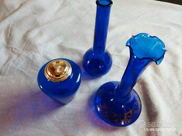 vasetti vetro blu
