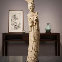 Statua Orientale d'Epoca in Resina/Pasta d'Ossa