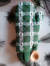 Guanto cucina+canavaccio+mestolo natalizio Kasanov