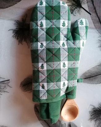 Guanto cucina+canavaccio+mestolo natalizio Kasanov