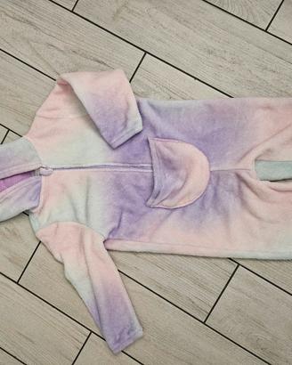 costume carnevale tutona pigiama unicorno 4-6 anni