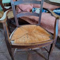 Sedia impagliata da consolidare 