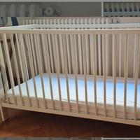 Lettino ikea bianco con sbarre 120x60