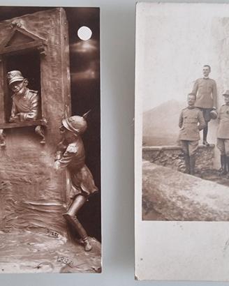 2 cartoline militari Prima Guerra Mondiale 1914-15