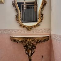 Specchio con mensola