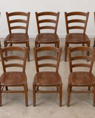 Sedie in legno massello stile rustico