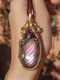 Ciondolo con Labradorite viola 